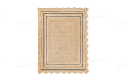 Scalloped Jute Runner Wavy Edge Scalloped Carpet Patio Rug Bedside Rug