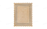 Scalloped Jute Runner Wavy Edge Scalloped Carpet Patio Rug Bedside Rug