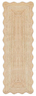 Scalloped Jute Runner Wavy Scalloped Runner Hallway Runner Entryway Rug
