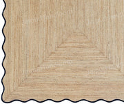 Scalloped Pattern Jute Rugs Wavy Edge Jute Runner Seagrass Carpet Rugs