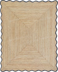 Scalloped Pattern Jute Rugs Wavy Edge Jute Runner Seagrass Carpet Rugs