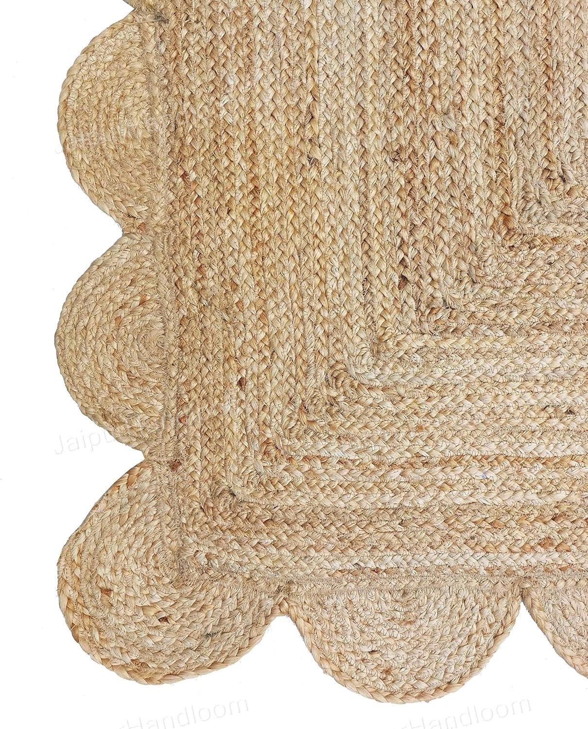 Scalloped Runner Seagrass Runner for Hallway Hand Woven Jute Rug Kitchen Runner