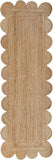 Scalloped Runner Seagrass Runner for Hallway Hand Woven Jute Rug Kitchen Runner