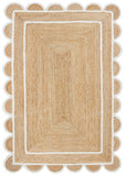 Scalloped Runner for Hallway/Entryway Jute Scalloped Rug Scalloped Doormat