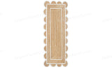 Scalloped Runner for Hallway/Entryway Jute Scalloped Rug Scalloped Doormat