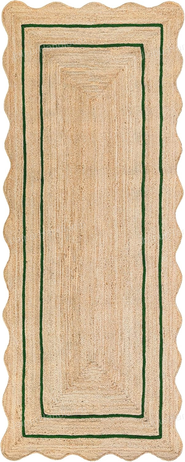 Scalloped Runner for Kitchen 2x10 Wavy Scalloped Edge Rug Runner 3X20