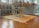 Scalloped Wavy Border Rug 12'x15' Seagrass Jute Scalloped Runner 2'x10' for Hallway