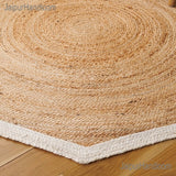 Seagrass Rug for Living Room Braided Jute Rug for Dining Room Bordered Rug