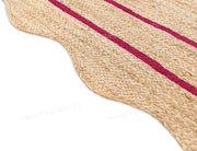 Seagrass Runner for Hallway Wavy Scalloped Rug Jute Runner for Kitchen