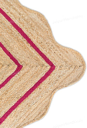 Seagrass Runner for Hallway Wavy Scalloped Rug Jute Runner for Kitchen