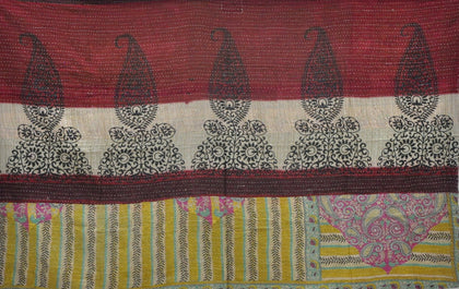 handmade kantha throw blanket