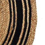 Striped Pattern Round Area Rug Braided Round Jute Rug Hemp Round Rug Carpet