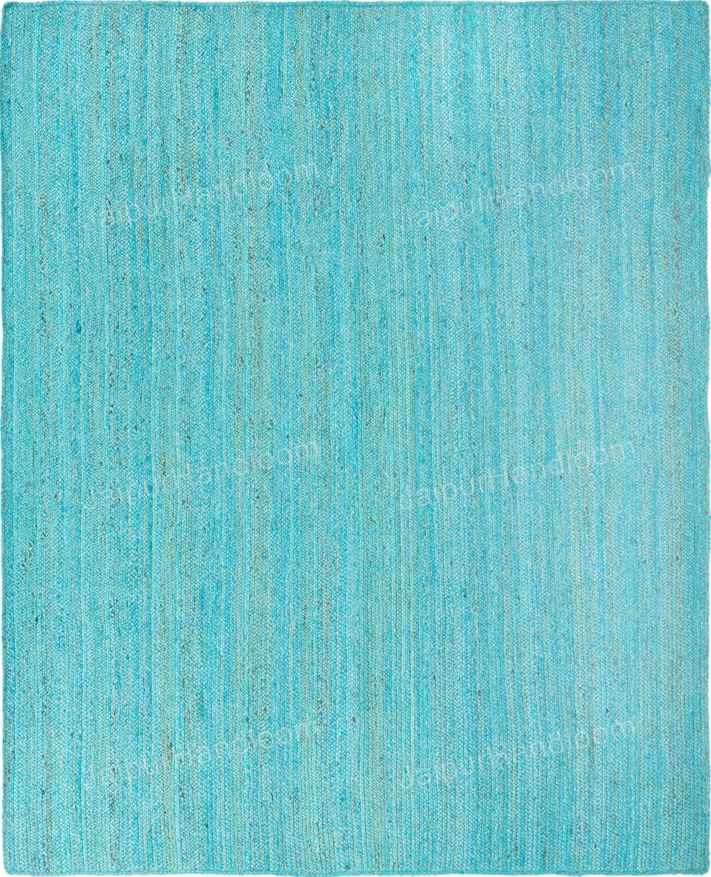 Turquoise Blue Jute Rug 6'x8' for Dining Room Seagrass Runner for Hallway 2'x20'
