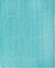 Turquoise Blue Jute Rug 6'x8' for Dining Room Seagrass Runner for Hallway 2'x20'