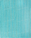 Turquoise Blue Jute Rug 6'x8' for Dining Room Seagrass Runner for Hallway 2'x20'