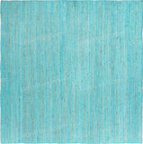 Turquoise Blue Jute Rug 6'x8' for Dining Room Seagrass Runner for Hallway 2'x20'