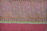 vintage sari paisley printed kantha quilt blanket