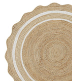 Wavy Edge Round Rug Round Scalloped Rug Round Jute Rug Round Jute Doormat