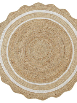 Wavy Edge Round Rug Round Scalloped Rug Round Jute Rug Round Jute Doormat