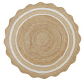 Wavy Edge Round Rug Round Scalloped Rug Round Jute Rug Round Jute Doormat
