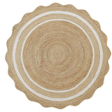 Wavy Edge Round Rug Round Scalloped Rug Round Jute Rug Round Jute Doormat