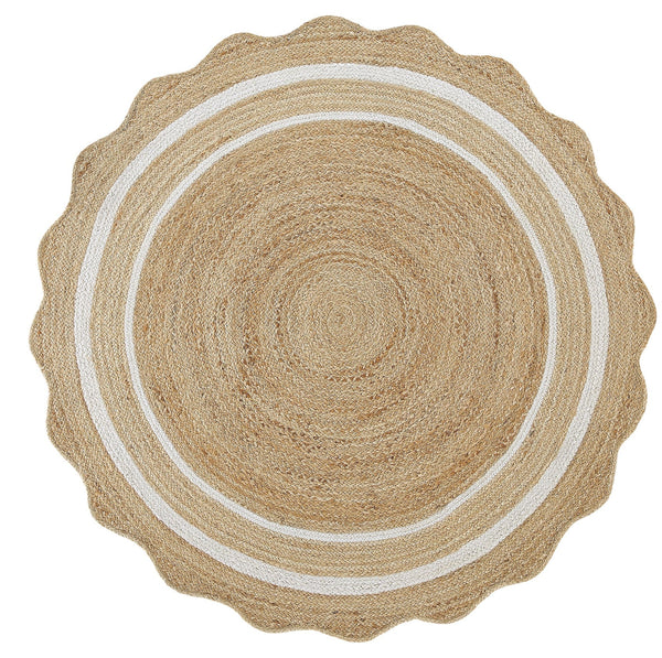 Wavy Edge Round Rug Round Scalloped Rug Round Jute Rug Round Jute Doormat