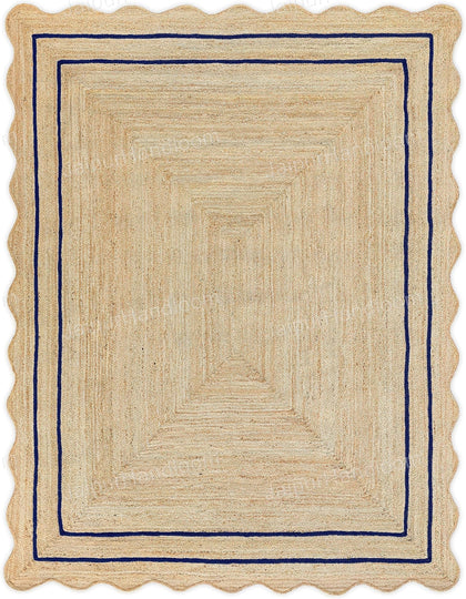 Wave Edge Scalloped Rug Wavy Jute Runner Welcome Doormats Kitchen Rug Runner