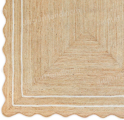 Wavy Jute Rug Scalloped Jute Rugs Custom Size Rugs Modern Sisal Rug Runner