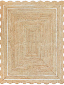 Wavy Edge Jute Rug Scalloped Jute Rugs Custom Size Rugs Modern Sisal Rug Runner