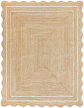 Wavy Jute Rug Scalloped Jute Rugs Custom Size Rugs Modern Sisal Rug Runner