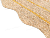 Wavy Scalloped Edge Runner 2X18 Feet Braided Jute Scalloped Rug 8x10