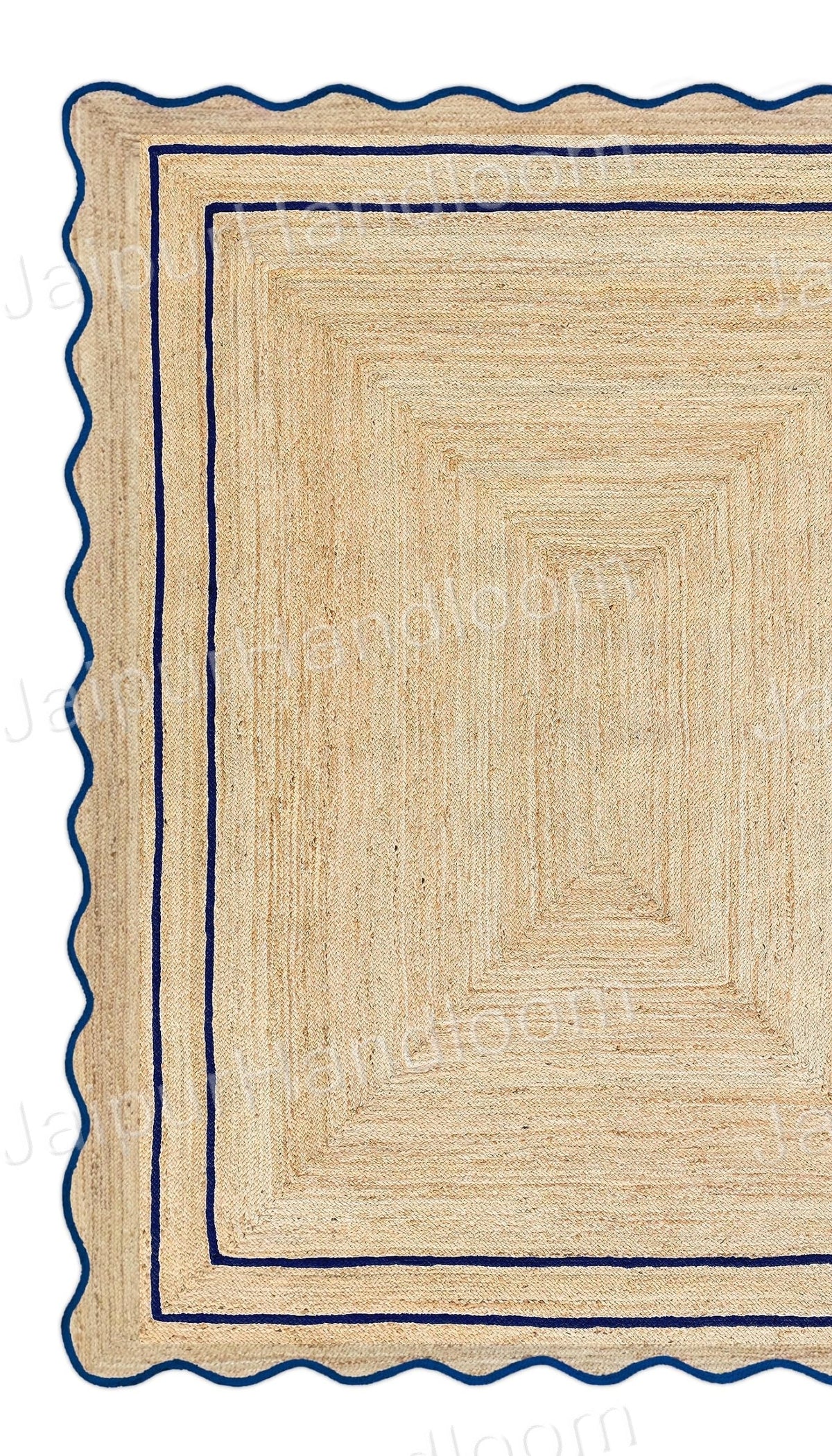 Wavy Scalloped Rug Carpet Scalloped Jute Rug Seagrass Doormats Bedroom Rug
