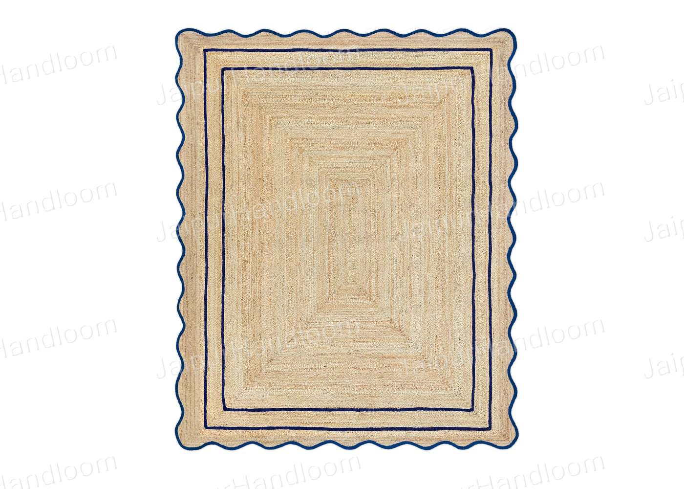 Wavy Scalloped Rug Carpet Scalloped Jute Rug Seagrass Doormats Bedroom Rug