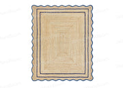 Wavy Scalloped Rug Carpet Scalloped Jute Rug Seagrass Doormats Bedroom Rug