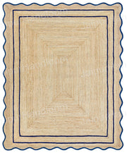 Wavy Scalloped Rug Carpet Scalloped Jute Rug Seagrass Doormats Bedroom Rug