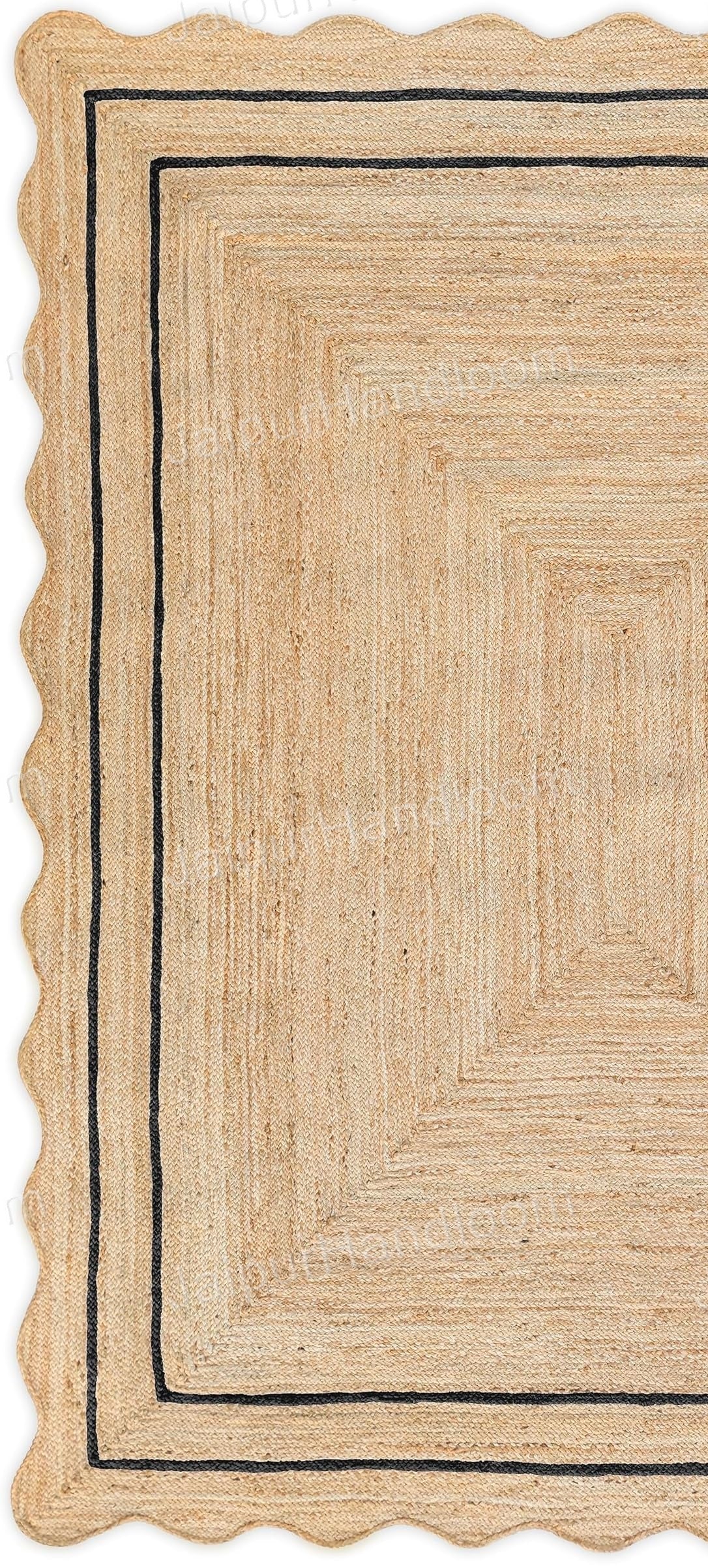 Wavy Scalloped Rug Wavy Edge Rug Jute Scalloped Runner Seagrass Area Rug