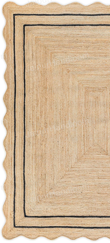 Wave Edge Rug Wavy Edge Scalloped Rug Wavy Edge Jute Rug Jute Scalloped Runner Seagr