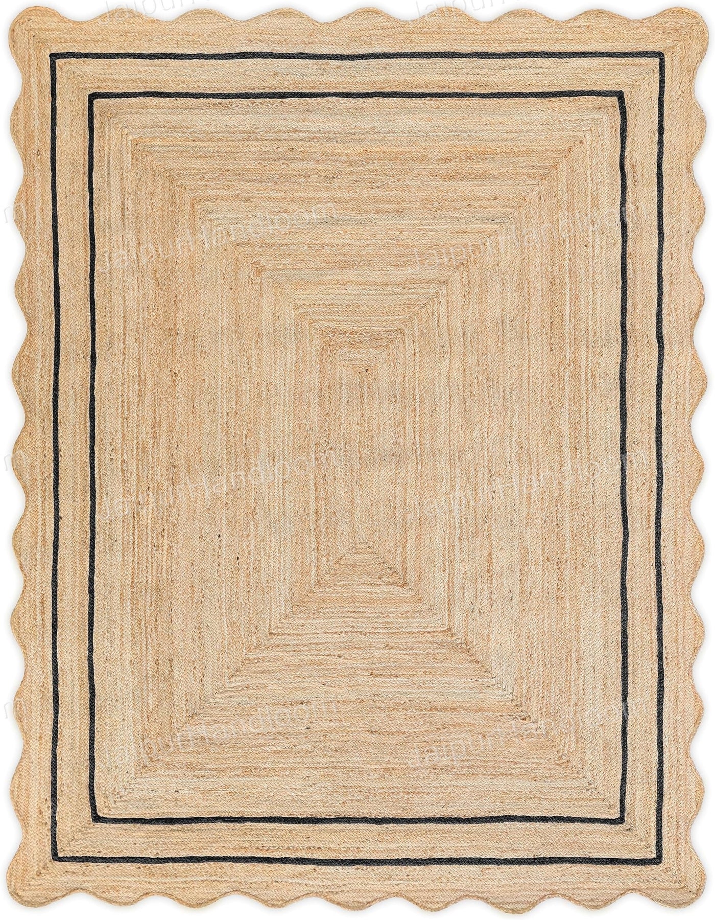 Wavy Scalloped Rug Wavy Edge Rug Jute Scalloped Runner Seagrass Area Rug
