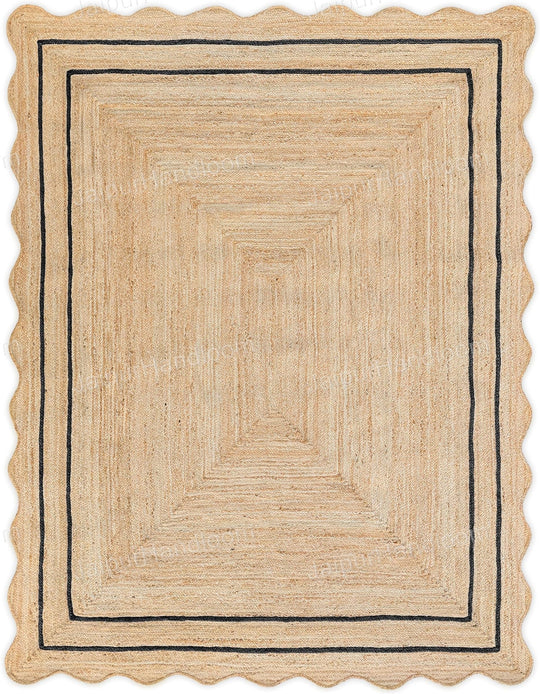 Wavy Scalloped Rug Wavy Edge Rug Jute Scalloped Runner Seagrass Area Rug