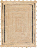 Wavy Scalloped Rug Wavy Edge Rug Jute Scalloped Runner Seagrass Area Rug