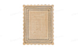 Scalloped Jute Runner Wavy Edge Scalloped Carpet Patio Rug Bedside Rug