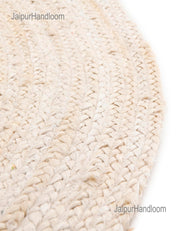 White Oval Rug Carpet 4'x6' Jute Oval Rug for Bedroom Oval Door Mats 2'x3'