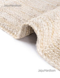 White Oval Rug Carpet 4'x6' Jute Oval Rug for Bedroom Oval Door Mats 2'x3'