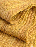 Yellow Jute Rug 10'x14' for Living Room Braided Hemp Jute Carpet 5'x8'