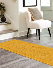 Yellow Jute Rug 10'x14' for Living Room Braided Hemp Jute Carpet 5'x8'