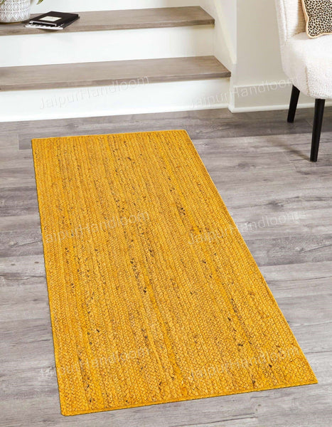 Yellow Jute Stair Runner 2.6'x20' Heavy Traffic Jute Runner for Hallway 3'x30'