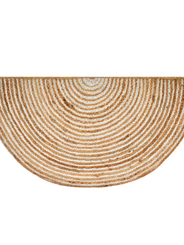Half Moon Jute Doormat, Natural Half Round Rug, Rustic Entryway Mat for Front Door/Bathroom Door