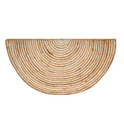 Half Moon Jute Doormat, Natural Half Round Rug, Rustic Entryway Mat for Front Door/Bathroom Door