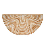 Half Moon Jute Doormat, Natural Half Round Rug, Rustic Entryway Mat for Front Door/Bathroom Door