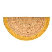 Half Circle Jute Rug for Kitchen Entrance Door, Natural Jute Half Round Doormat for Front Door